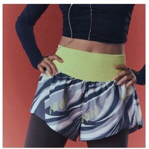 NWT Free People Movement Carpe Diem Striped Shorts Large Sporty Stripe Skyline